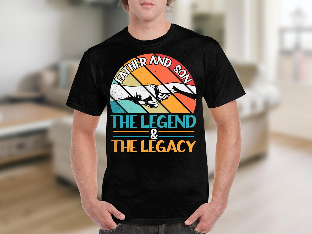 Father and Son TShirt The Legend and The Legacy Family Matching Tees Gift for Dad Graphic Tee – Cozy Vibes · Top Pick For Any Outfit
