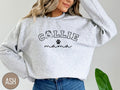 Custom Rough Collie Mama Sweatshirt with Pet Name on Sleeve Crewneck Custom Sleeve Design Rough Collie Mama Collie Mom Shirt Collie Mom Sweatshirt – Premium Graphic · Must-Have Style