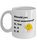 Sun Protection Mug Sun Awareness Gift SPF Mug Skincare Coffee Mug Dermatologist Esthetician Should You Wear Sunscreen Graphic Tee – Easygoing Wear · Must-Have Style