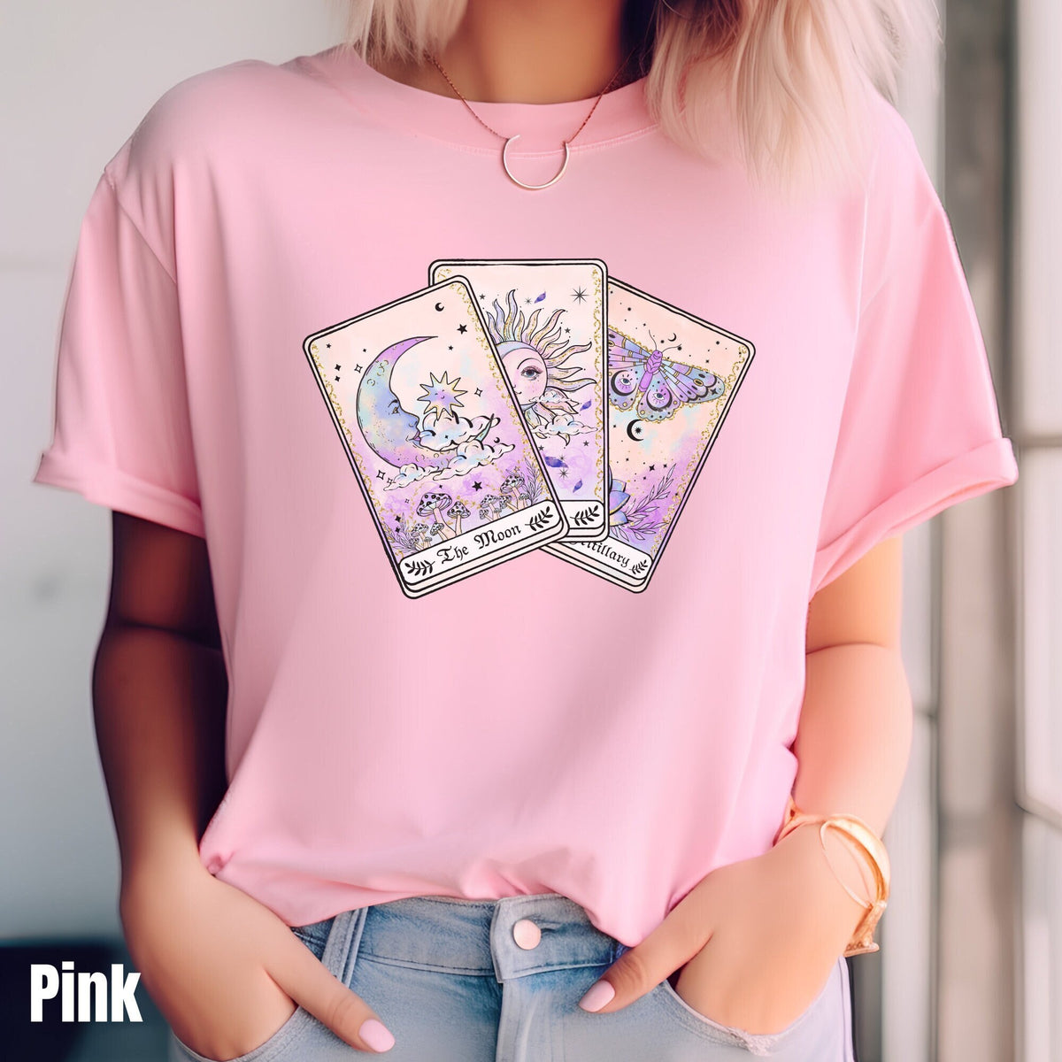 Sun and Moon Tarot Cards Occult Shirt Mystical Shirt Tarot Shirt Tarot Card Shirt Witchy Shirt Moon Shirt Witch Shirt The Moon Tarot Graphic Tee – Premium Graphic · Trending Graphic Apparel