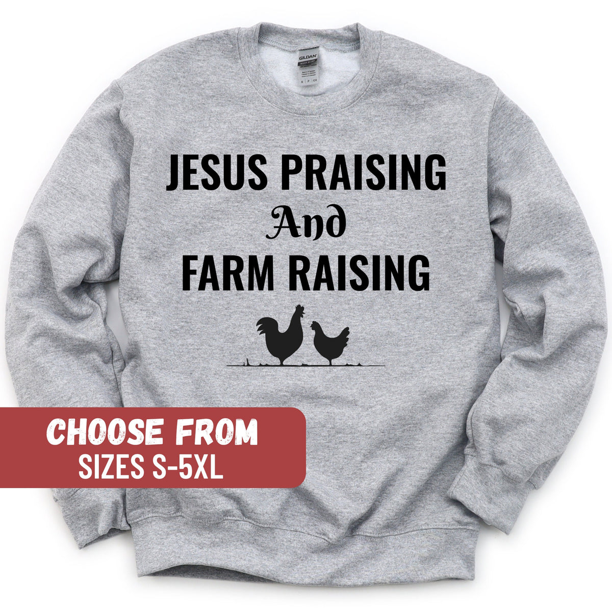 Country Shirt Chickens Shirt Jesus Sweatshirt Funny Christian Shirt Christian Gift Cute Christian Tees Farming Sweatshirt Farm Gift Sweatshirt – Warm & Stylish · Top Pick For Any Outfit