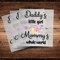 Daddy39s Little Girl Mama39s Whole World DTF Transfer Floral Baby Girl Direct to Film Transfer Ready to Press New Moms and New Dad Gift Idea Graphic Tee – Warm & Stylish · Trending Graphic Apparel