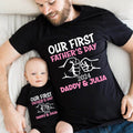 Our First Father39s Day Matching Shirt And Bodysuit Dad And Baby Girl Shirt Personalized Dad And Baby Shirts Custom 2024 Fathers Day Gift Graphic Tee – Cozy Vibes · Trending Graphic Apparel