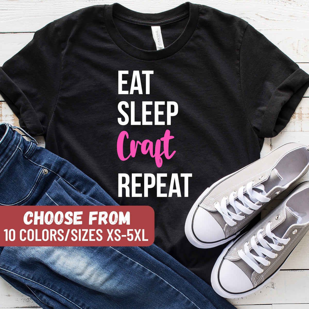 Craft Gifts Crafting T Shirt For Women Crafter Gift Craft Lover Shirt Funny Craft Gift Gift For Grandma Gift For Crocheter Mom Shirt Graphic Tee – Feel-Good Design · Trending Graphic Apparel