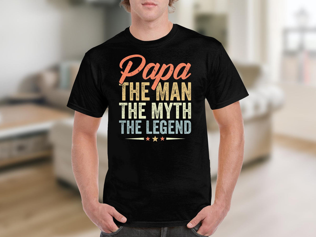Papa The Man The Myth The Legend Fathers Day Gift Birthday TShirt Vintage Style Tee for Dad Funny Papa Shirt for Men Graphic Tee – Bold Style · Must-Have Style