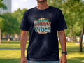 Summer Vibes TShirt with Palm Trees Tropical Beach Graphic Tee Vintage Sunset Style Shirt for Travel Graphic Tee – Premium Graphic · Must-Have Style