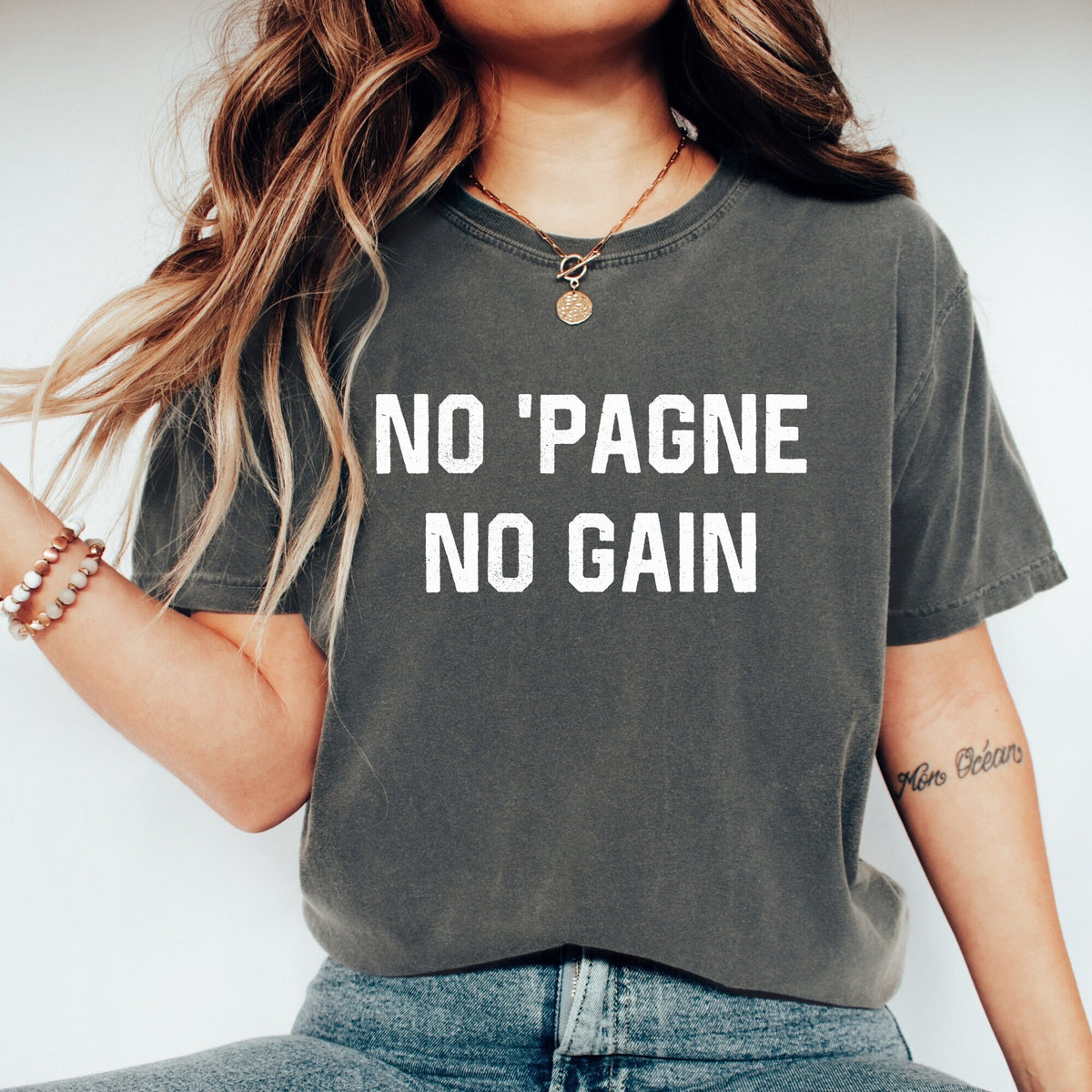 No Pagne No Gain Champagne Tshirt Cheers Shirt Champagne Quote Mimosas Tees Champagne Brunch Shirt Graphic Tee – Easygoing Wear · Top Pick For Any Outfit
