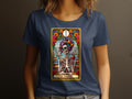 Colorful Skeleton Teacher TShirt Dia de los Muertos Art Vibrant Floral Skull Unique Gothic Fashion Teacher Appreciation Gift Graphic Tee – Bold Style · Great Gift For Fans