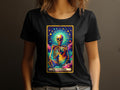 The Dog Lover Tarot Card TShirt Vibrant Skull and Dog Design Mystical Cosmic Astrology Tee Womens Tee Graphic Tee – Feel-Good Design · Top Pick For Any Outfit