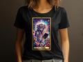Floral Skull Tarot Card TShirt Colorful Mystical Skeleton Graphic Tee Womens TShirt Goth Fashion Graphic Tee – Easygoing Wear · High-Quality Print