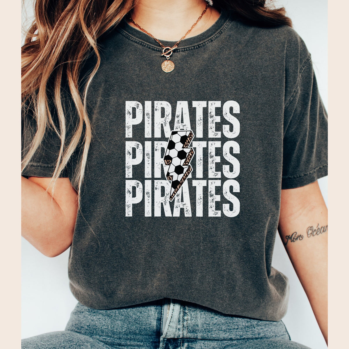 Pirates Pirates Pirates DTF Print For Soccer Team Direct to Film Transfer for Sports Mom and Sports Team Ready to Press Heat Transfer Print Graphic Tee – Everyday Comfort · Perfect For Daily Wear