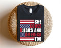 She Loves Jesus And America Too 4th of July ShirtWomens 4th of JulyJesus Lover America Shirt4th of JulyChristian Patriotic Shirt Graphic Tee – Feel-Good Design · Must-Have Style