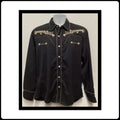 WS015 Vintage reproduction embroidered rayon Scully western shirt Graphic Tee – Soft Feel · Great Gift For Fans