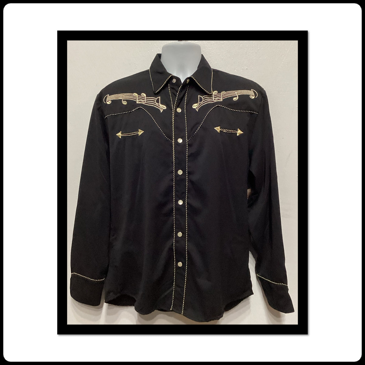 WS015 Vintage reproduction embroidered rayon Scully western shirt Graphic Tee – Soft Feel · Great Gift For Fans