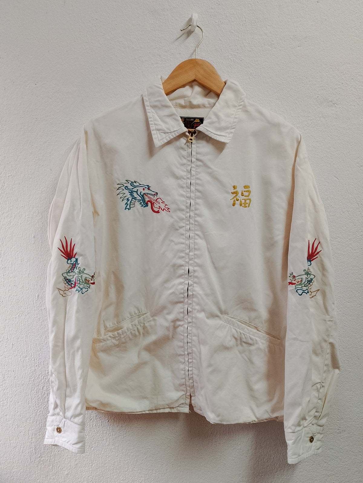 Vintage Toyo enterprise hand embroidery japanese souvenir zipper jacket XL Graphic Tee – Warm & Stylish · Trending Graphic Apparel