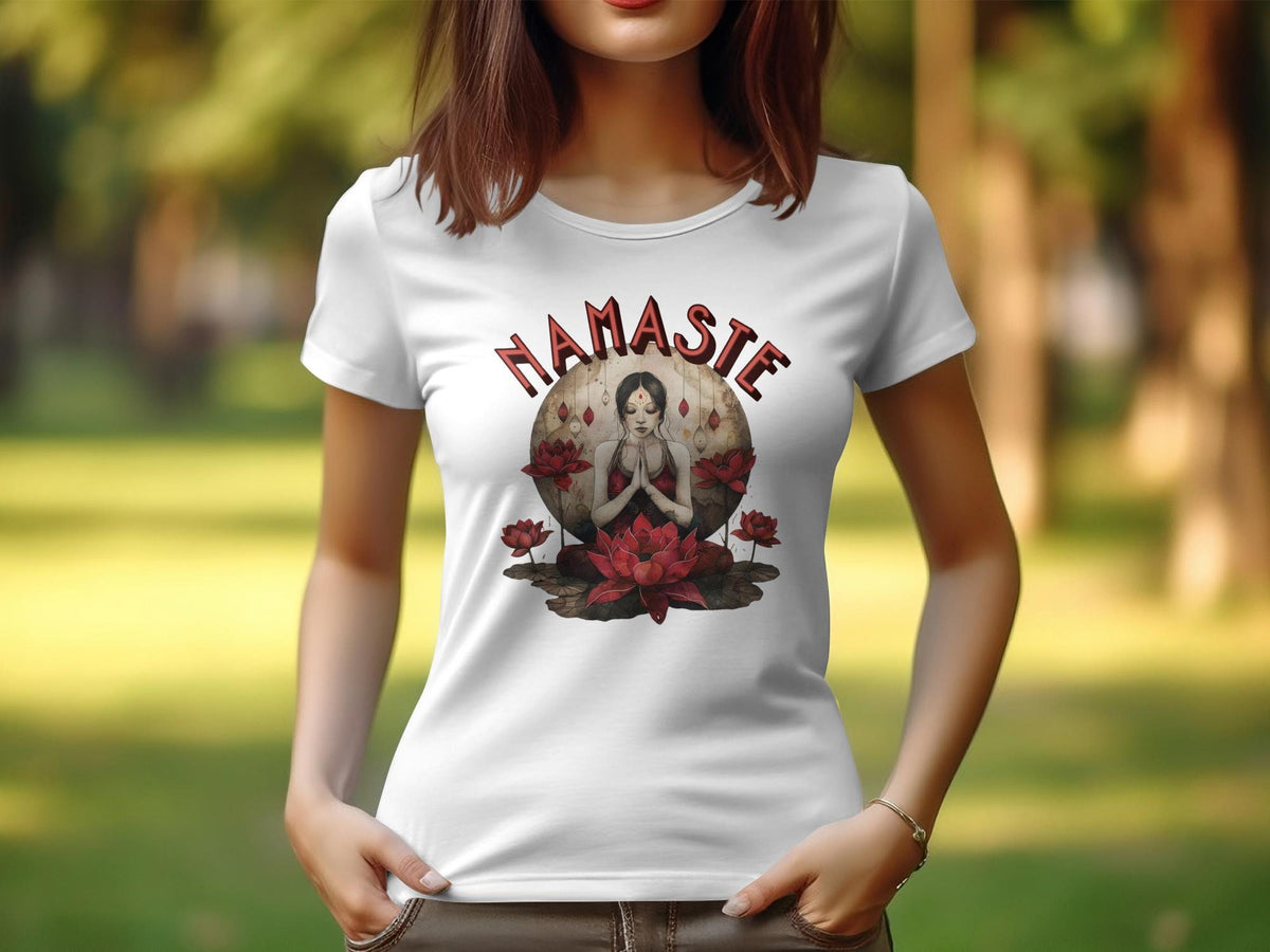 Womens Yoga Design T Shirt Zen Tee for Women Namaste Yoga Shirt Meditation Lotus TShirt Relaxation Zen Top 12 Graphic Tee – Cozy Vibes · Top Pick For Any Outfit