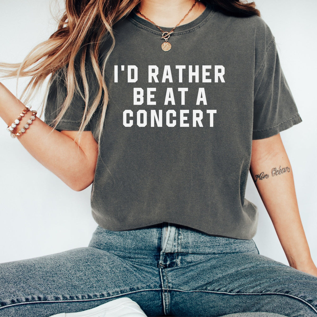 I39d Rather Be At A Concert Shirt Music Lover Shirt Music Tee Musician TShirt Music Festival Shirt Concert Tshirt Graphic Tee – Soft Feel · Trending Graphic Apparel
