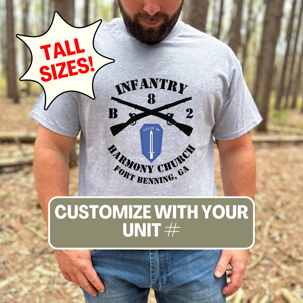 Harmony Church Fort Benning Shirt Personalized with Company Unit for Infantry Men in the US Army Order as a Hoodie Tshirt or Sweatshirt Hoodie – Premium Graphic · Top Pick For Any Outfit