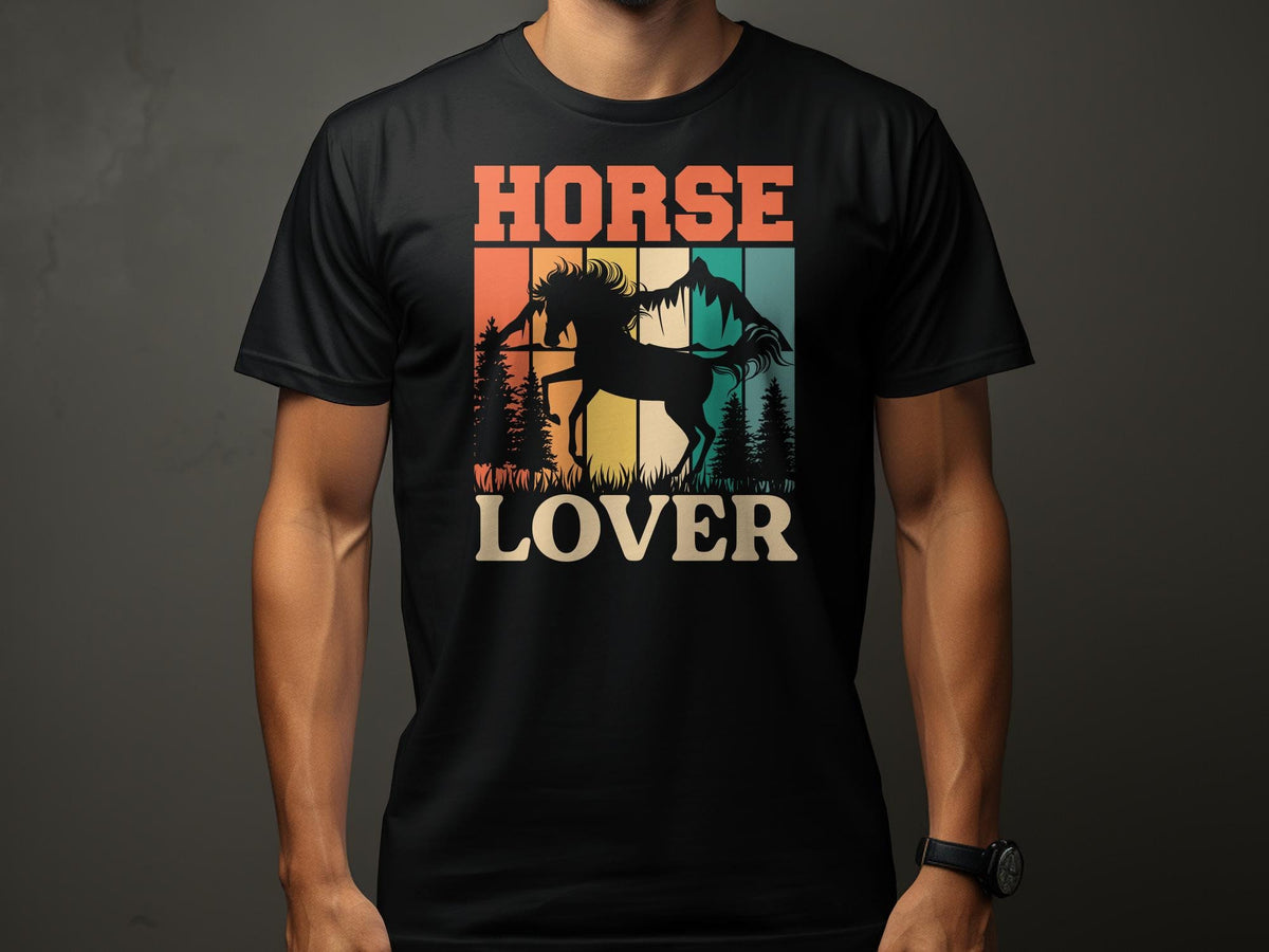 Horse Lover TShirt Colorful Nature Horse Silhouette Unisex Graphic Tee Forest and Mountains Design Graphic Tee – Feel-Good Design · Must-Have Style