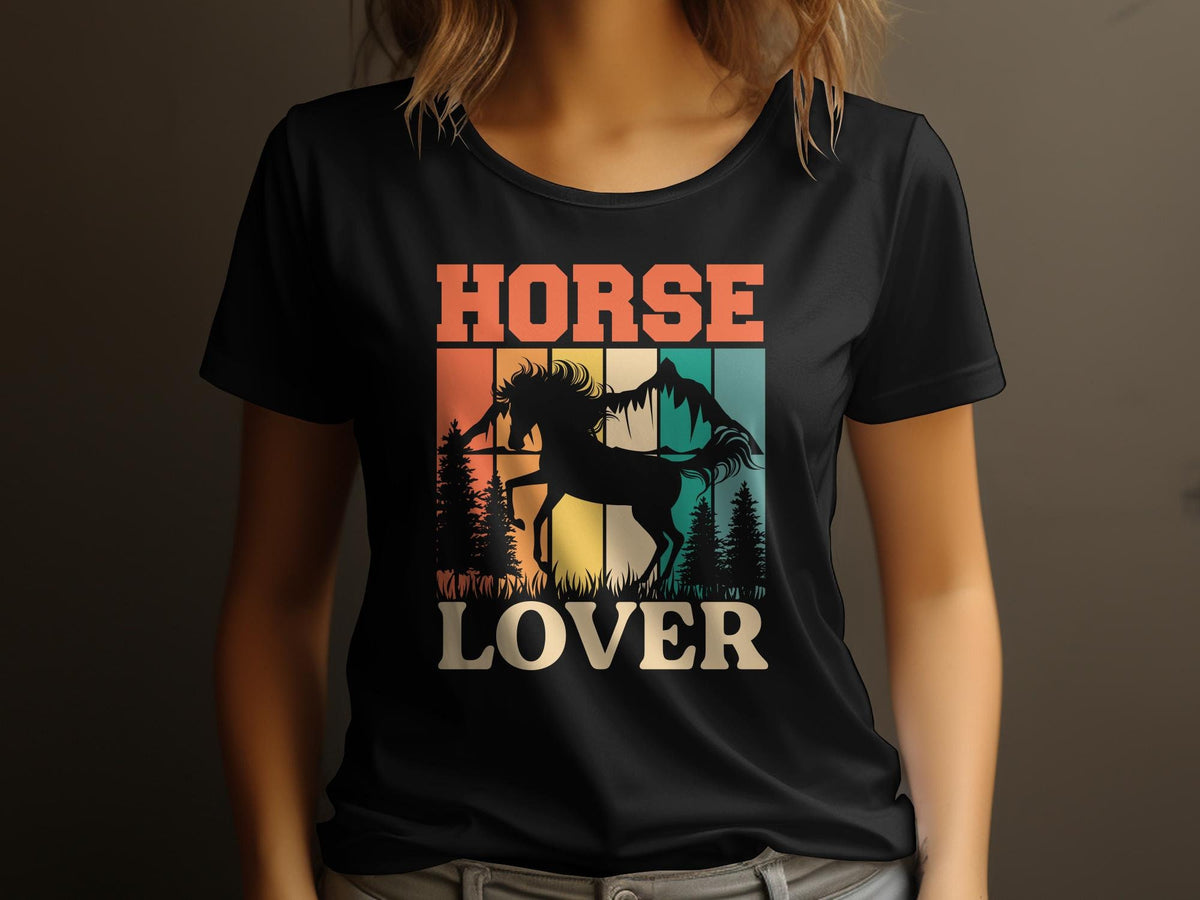 Women39s Horse Lover TShirt Colorful Horse Graphic Equestrian Themed Apparel Gift for Horse Enthusiasts Graphic Tee – Feel-Good Design · Top Pick For Any Outfit