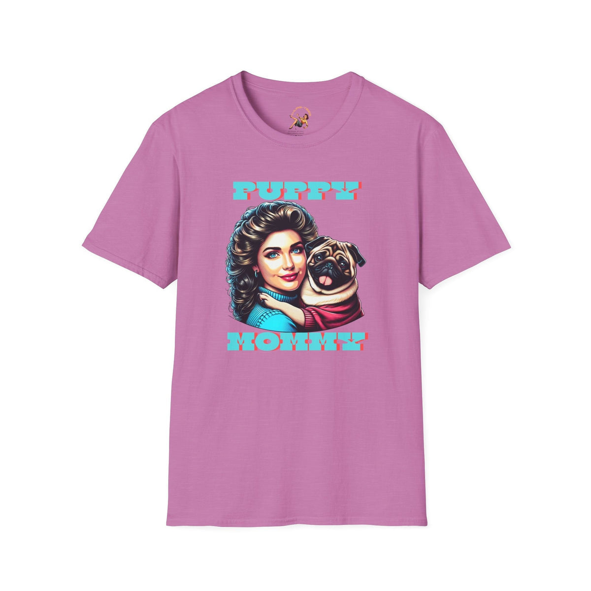 Puppy Mommy Shirt Dog Lover T Shirt Pug Puppy T Shirt Retro 8039s Vintage Comic Tee Graphic Tee – Everyday Comfort · High-Quality Print