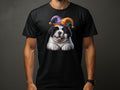 Cute Newfoundland Dog Puppy in Jester Hat TShirt Colorful Animal Lover Tee Fun Cartoon Dog Graphic Tshirt Unisex Shirt Graphic Tee – Aesthetic Look · Top Pick For Any Outfit