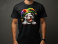 Cute French Bulldog Dog Pup in Jester Hat TShirt Colorful Cartoon Animal Tee Fun Pet Lovers Gift Unique Graphic Design Shirt for All Ages Graphic Tee – Aesthetic Look · Perfect For Daily Wear