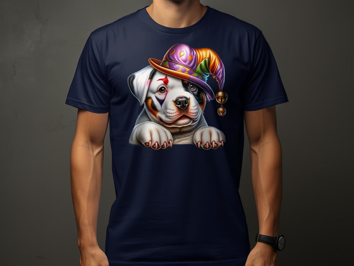 Cute Rottweiler Dog Pup in Jester Hat TShirt Colorful Harlequin Cap Puppy Graphic Tee Animal Lovers Gift Unisex Kids and Adults Apparel Graphic Tee – Bold Style · Must-Have Style