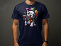 Cute French Bulldog Dog Pup in Jester Hat TShirt Colorful Puppy Graphic Tee Fun Animal Lover Gift Unisex TShirt Design Graphic Tee – Soft Feel · Must-Have Style
