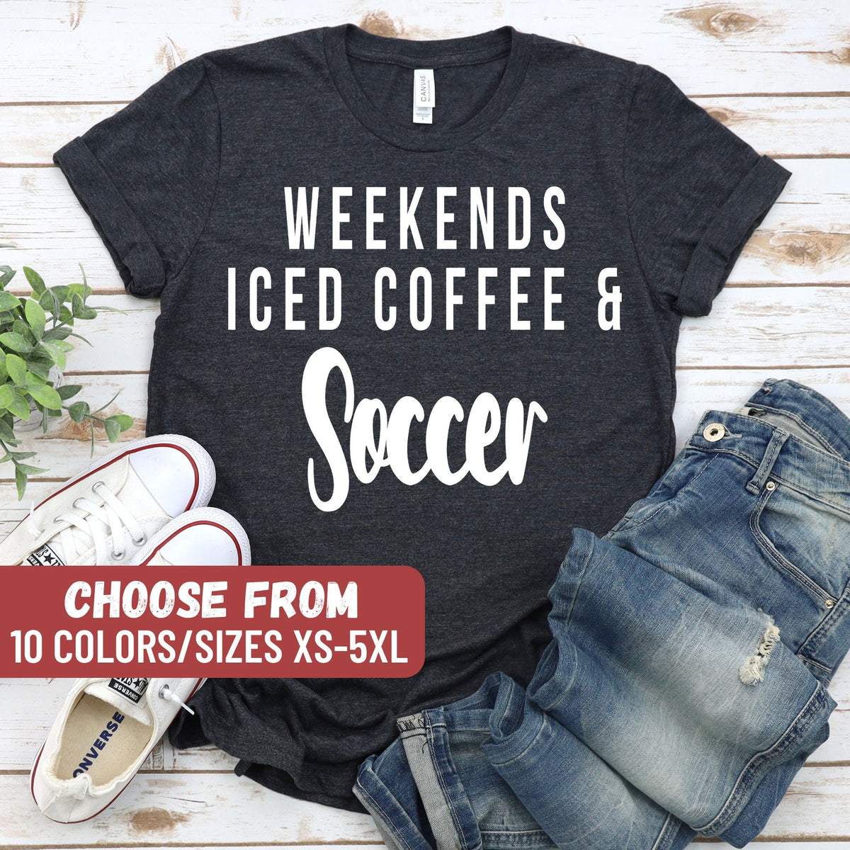 Custom Soccer Shirt Iced Coffee Shirt Soccer Fan Gift Soccer Shirts Soccer Gifts Funny Mom Shirt Mothers Day Gift Soccer Player Shirt Graphic Tee – Easygoing Wear · Top Pick For Any Outfit