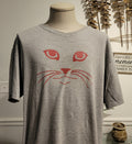 Vintage 90s Cat Face grey Tshirt size XL Graphic Tee – Feel-Good Design · High-Quality Print
