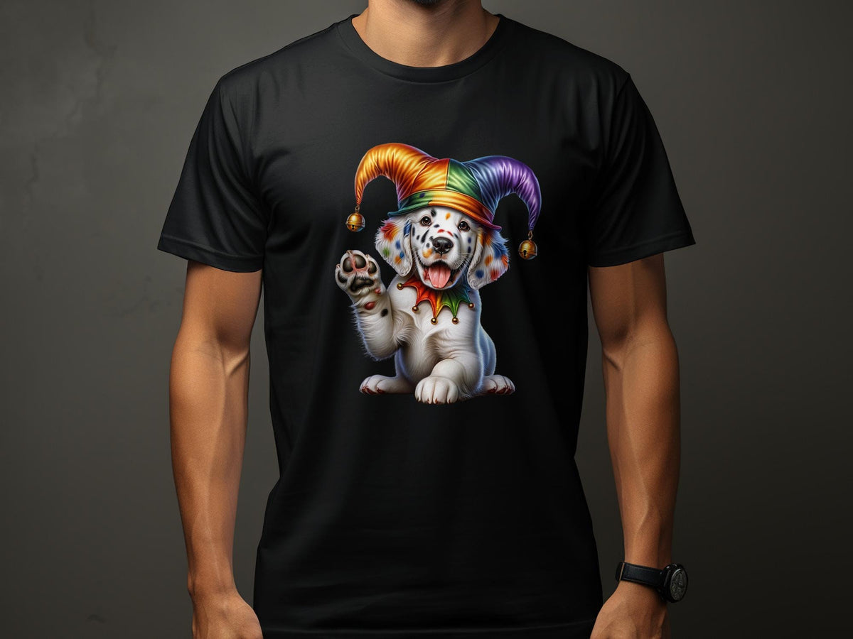 English Setter Dog Pup Jester Hat Design Dog Lover Gifts Present For Mans Best Friend Pet Gift Dog Design T Shirt Hoodie Sweatshirt Hoodie – Easygoing Wear · Top Pick For Any Outfit