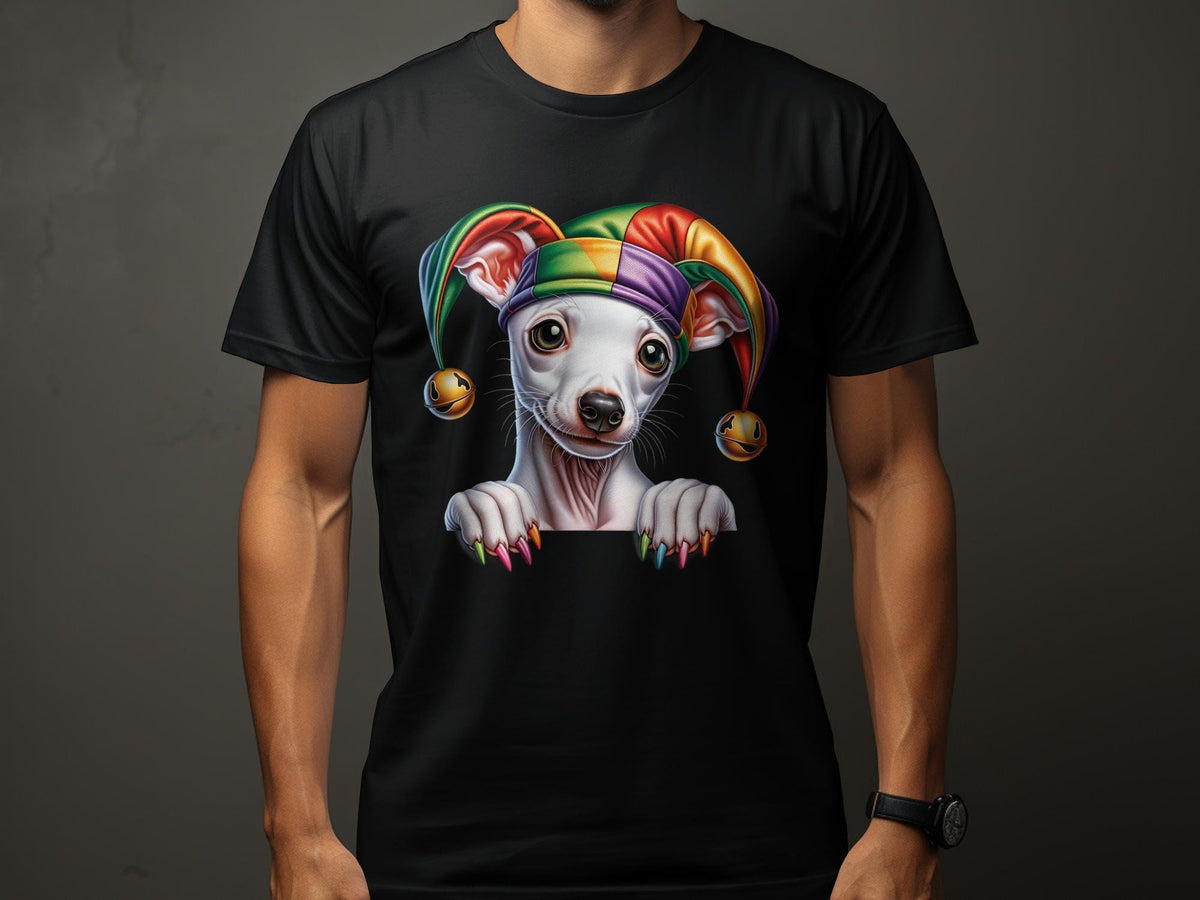 Italian Greyhound Dog Pup Jester Hat Design Dog Lover Gifts Present For Mans Best Friend Pet Gift Dog Design T Shirt Hoodie Sweatshirt Hoodie – Everyday Comfort · High-Quality Print