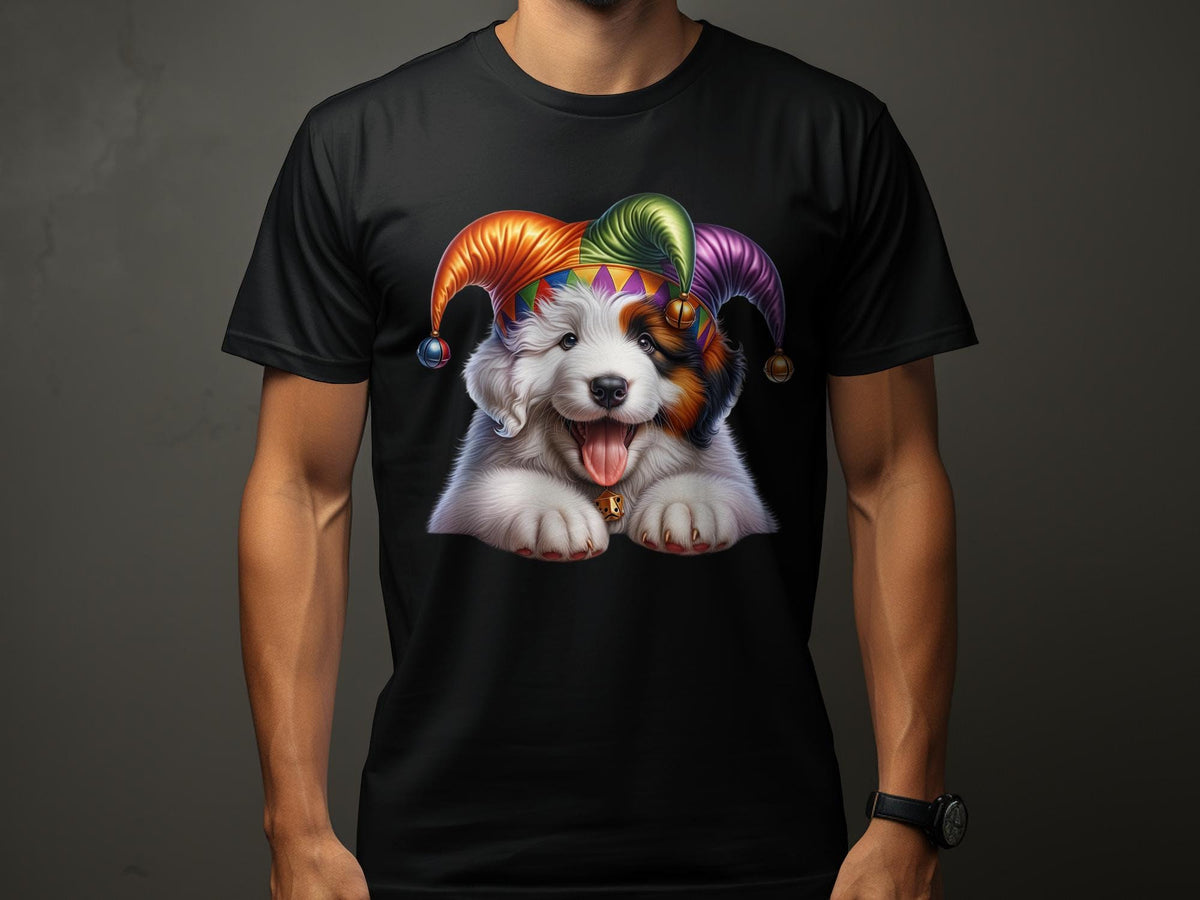 Old English Sheepdog Pup Jester Hat Design Dog Lover Gifts Present For Mans Best Friend Pet Gift Dog Design T Shirt Hoodie Sweatshirt Hoodie – Cozy Vibes · Trending Graphic Apparel