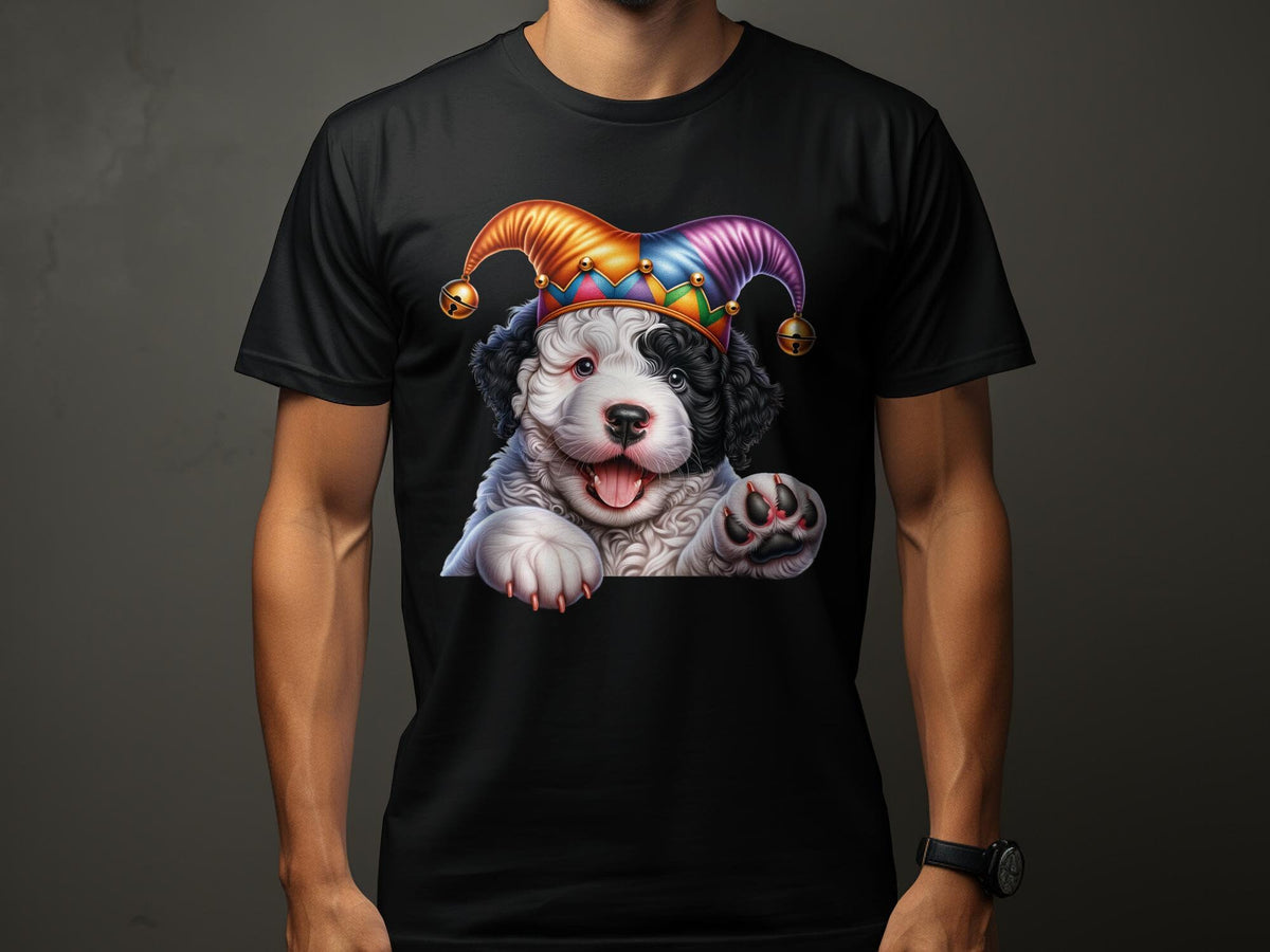 Portuguese Water Dog Pup Jester Hat Design Dog Lover Gifts Present For Mans Best Friend Pet Gift Dog Design T Shirt Hoodie Sweatshirt Hoodie – Fan Favorite · Top Pick For Any Outfit