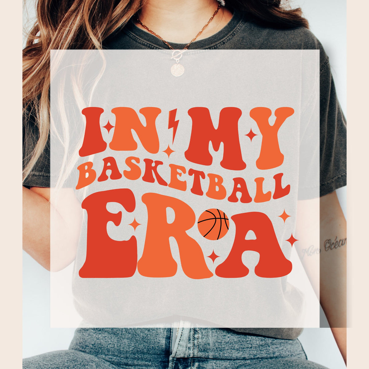In My Basketball Era DTF Print Sports Mom Direct to Film Transfers Ready to Press Heat Transfer for Sports Teams Custom Sports Designs Gift Graphic Tee – Fan Favorite · Perfect For Daily Wear
