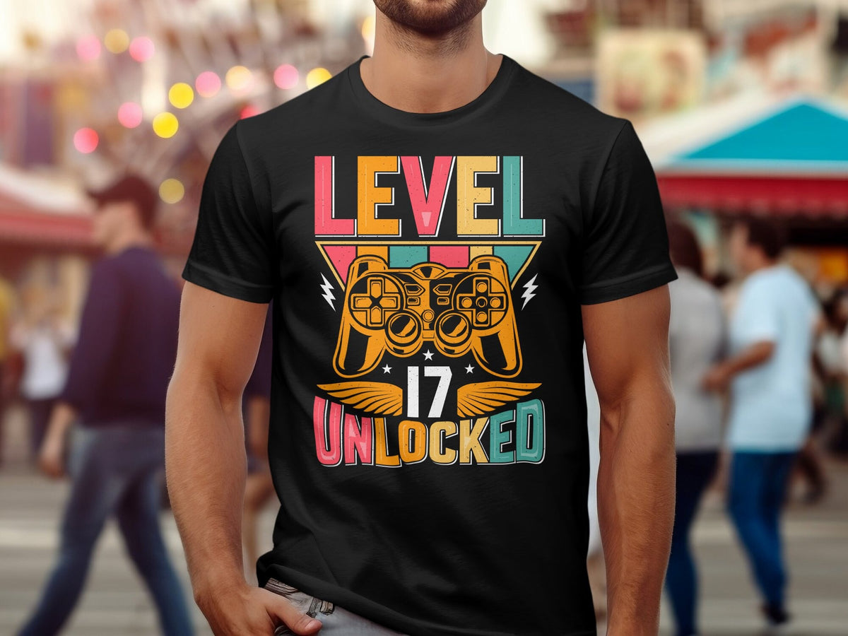 17th Birthday Gift Level Unlocked Gamer Age 17 Years Old Birthday Design TShirt Hoodie Sweatshirt Colorful Retro Gaming Apparel Hoodie – Everyday Comfort · Perfect For Daily Wear