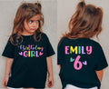Custom Birthday Girl Shirt Girls Birthday Shirt Birthday Toddler Shirt 6th Birthday T Shirt Personalized Birthday Girl Party Shirt Gift Graphic Tee – Aesthetic Look · Trending Graphic Apparel