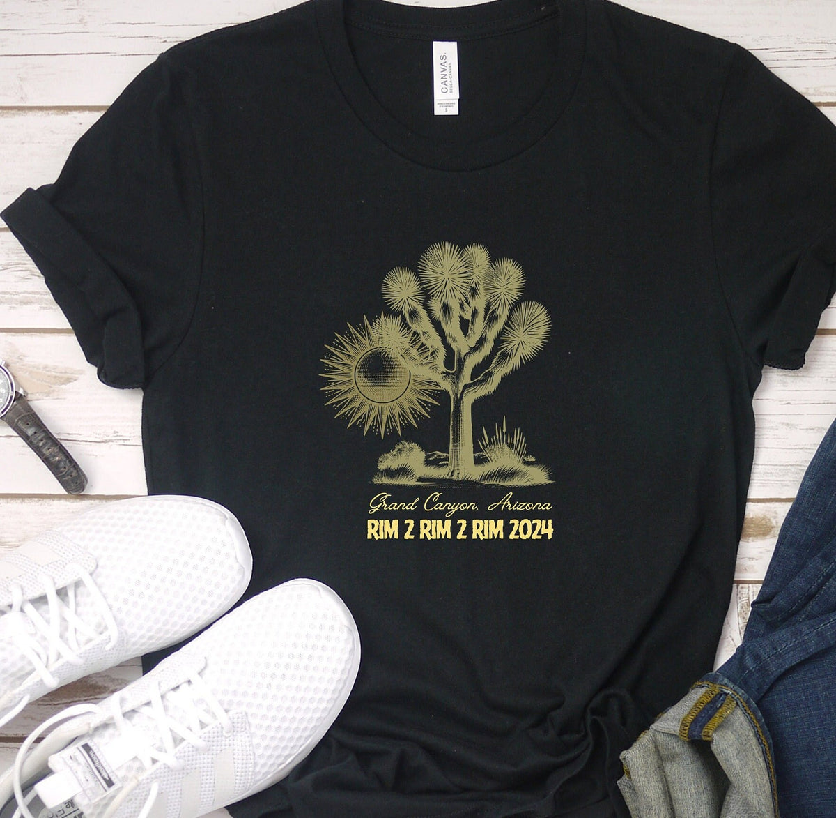Rim to Rim to Rim Shirt R2R2R 2024 Shirt Joshua Tree Grand Canyon National Park R2R2R Tee Arizona Hike Rim2Rim2Rim Travel T shirt Graphic Tee – Bold Style · High-Quality Print