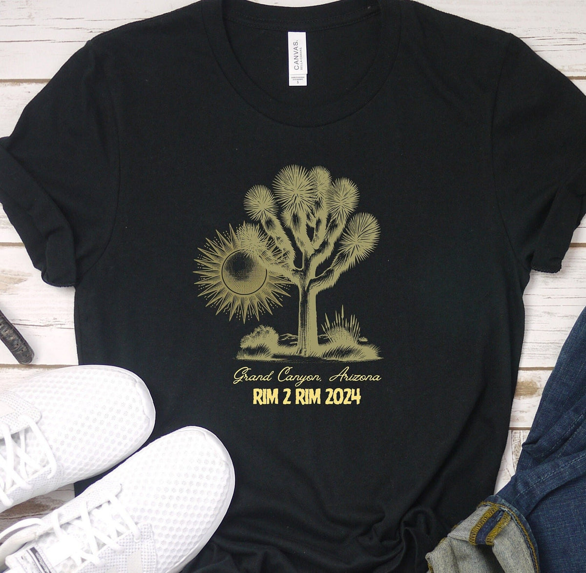 Rim To Rim Grand Canyon Tshirt Joshua Tree Rim to River shirt R2R Souvenir Tee Arizona Hike Rim2Rim Travel T shirt Adult Unisex Tee Graphic Tee – Warm & Stylish · Great Gift For Fans