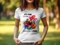 Women39s Sarcastic TShirt It39s Fine I39m Fine Everything is Fine Colorful Chicken Design Graphic Tee – Cozy Vibes · Great Gift For Fans