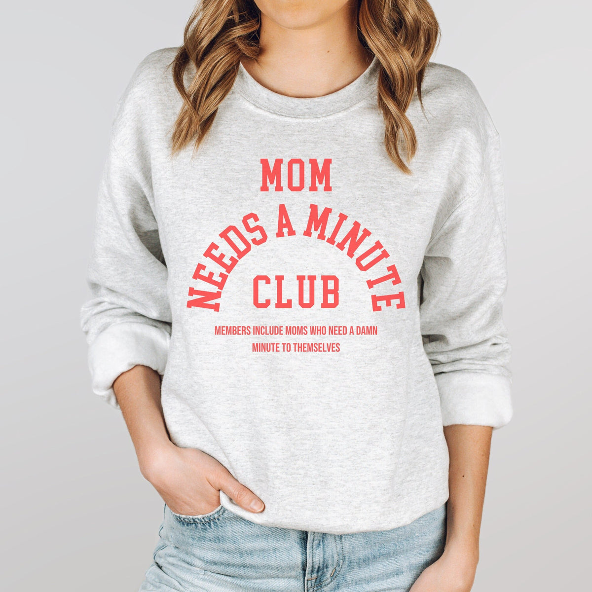 Mama Needs A Minute Sweatshirt Motherhood Sweatshirt Rocking MotherHood Funny Motherhood Skull Mom Life Sweatshirt – Aesthetic Look · Must-Have Style