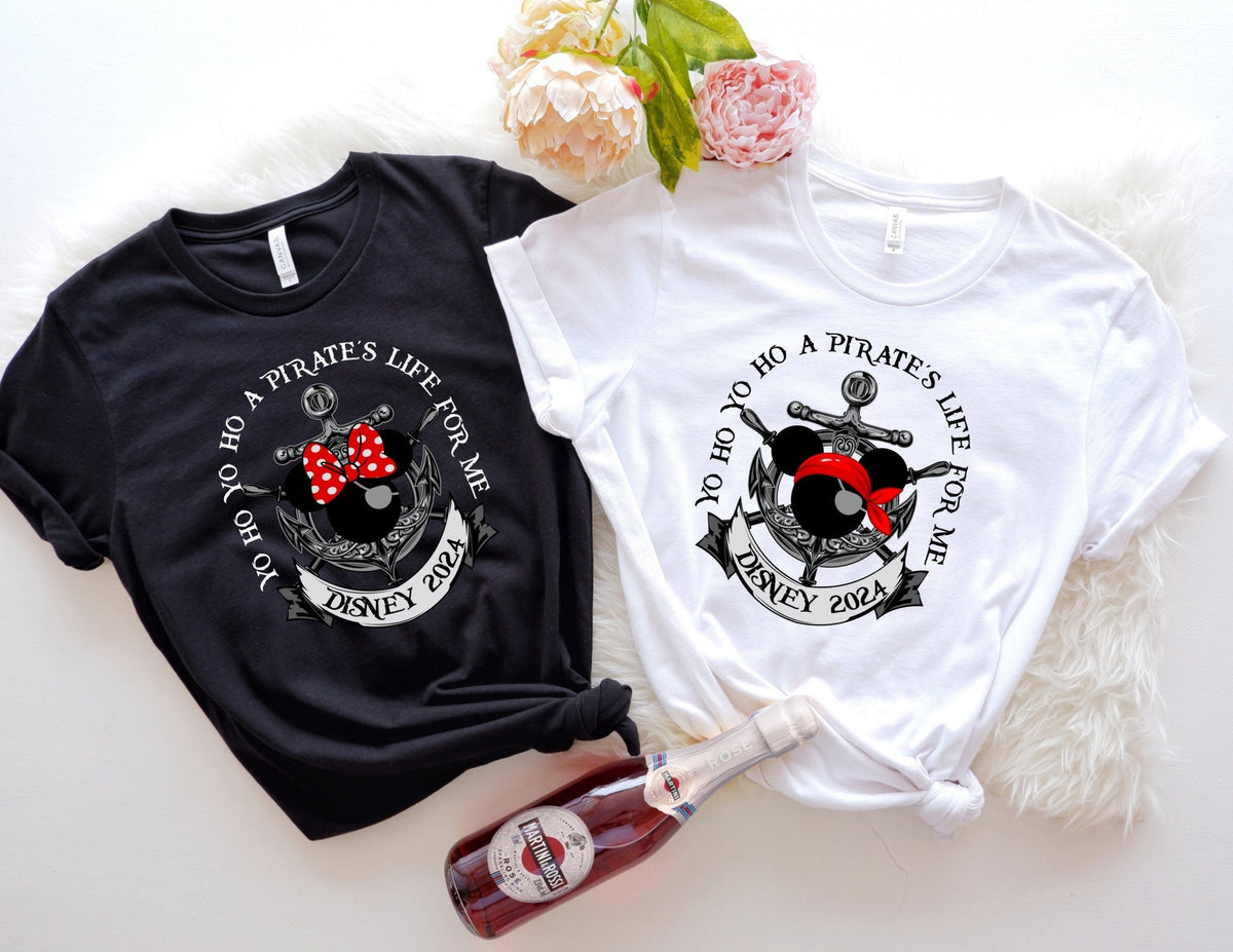 Yo Ho A Pirate39s Life For Me Disney 2025 Shirt Custom Disney Pirate Couple Shirts Disney Cruise T shirt Minnie And Mickey Pirates Shirt Graphic Tee – Aesthetic Look · Top Pick For Any Outfit