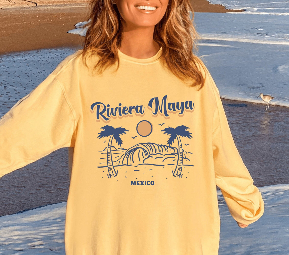 Riviera Maya Beach Crewneck Sweatshirt Mexico Girls Trip Pullover Souvenir Sweatshirt – Premium Graphic · Great Gift For Fans