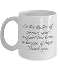Grief Counselor Mug Bereavement Counselor Gift Grief Therapist Present Bereavement Coordinator In The Depths Of Sorrow Graphic Tee – Easygoing Wear · Perfect For Daily Wear