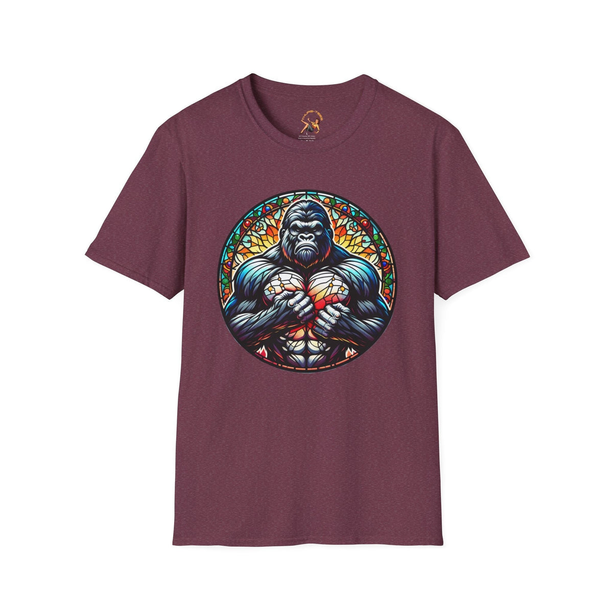Gorilla Stained Glass Shirt Ape T Shirt Stained Glass Window Tee Silverback Gorilla T Shirt Graphic Tee – Fan Favorite · Must-Have Style