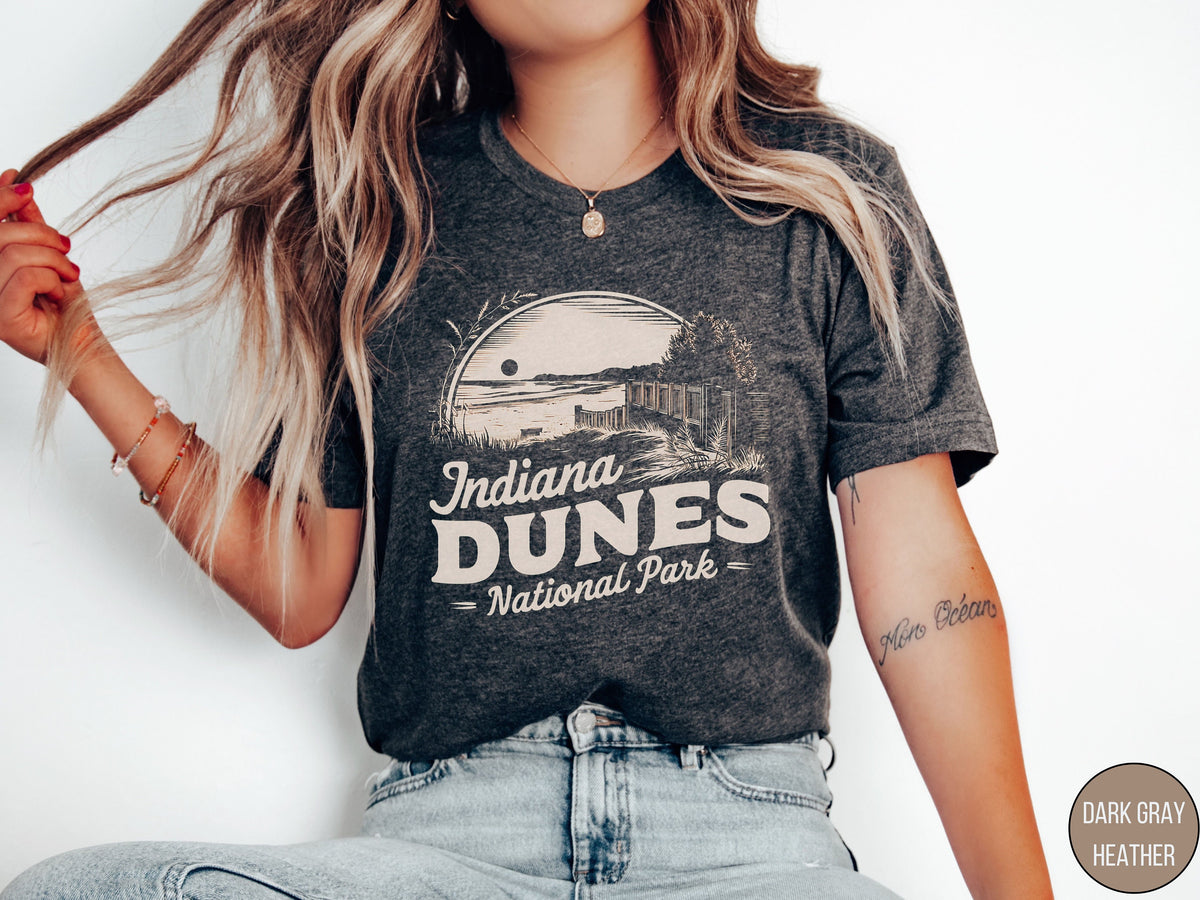 Vintage Indiana Dunes National Park shirt Retro Indiana tshirt Indiana Dunes National Park gifts Indiana Souvenir Sweatshirt Hiking gift Sweatshirt – Soft Feel · High-Quality Print