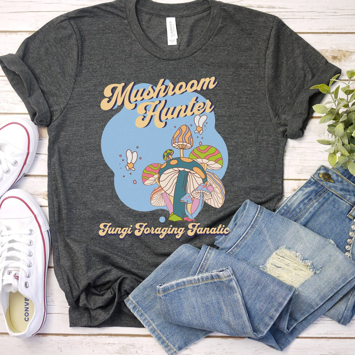 Mushroom Hunting Shirt Fungi Shirt Mushroom Shirt Mushroom Hunter Mycology Shirt Mycology Gift Retro Mushroom Shirt Mushroom Foraging Graphic Tee – Feel-Good Design · Great Gift For Fans