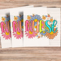 Retro Nurse Word DTF Transfer Wild Flowers Nurse Print Nurse Life Transfer Nurse Flower Direct to Film Print Ready to press Hot Press Graphic Tee – Bold Style · Must-Have Style