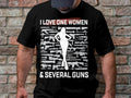 I Love One Women and Several Guns T Shirt Funny Gun Lover Shirt Second Amendment Rights Tee Gun Enthusiast Graphic Tee Graphic Tee – Easygoing Wear · Must-Have Style